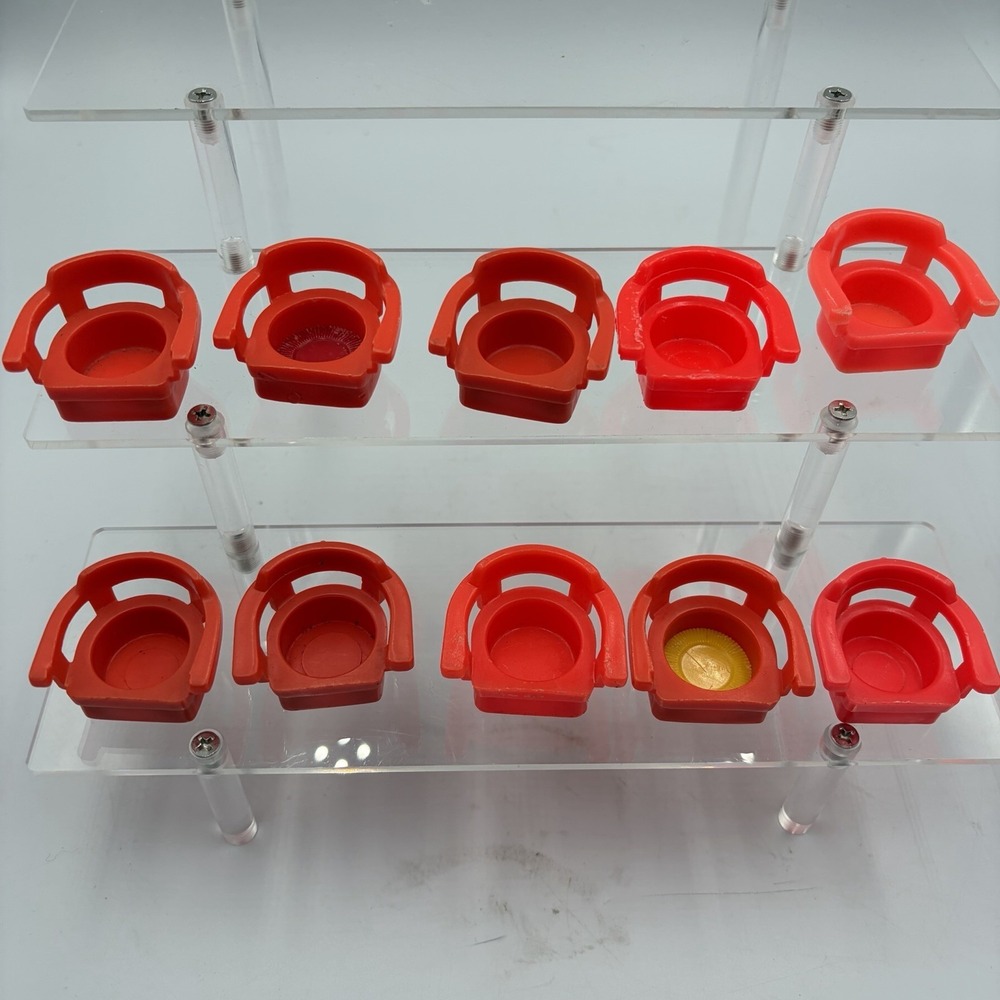 10 Fisher Price Little People Captains Kitchen Chairs Triangle Red High Chair